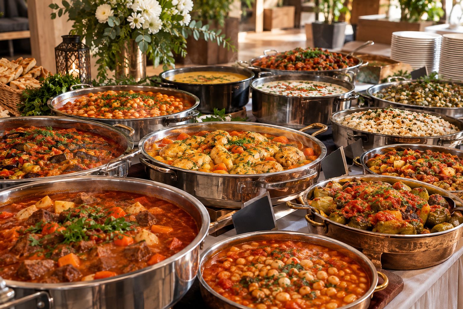 Gaziantep catering açık büfe sıcak yemekler